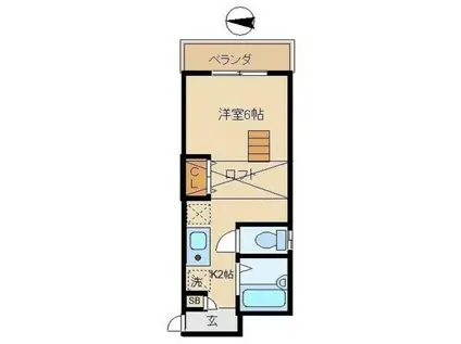 めぞん十刻(1K/2階)の間取り写真