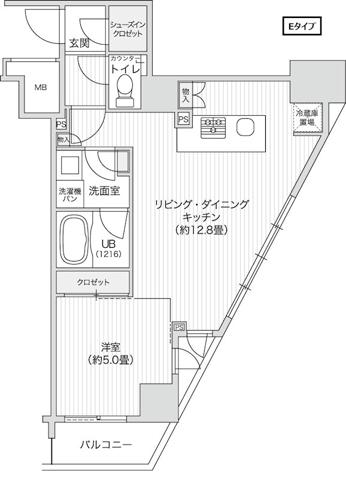 レジディア笹塚II(1LDK/9階)の間取り写真