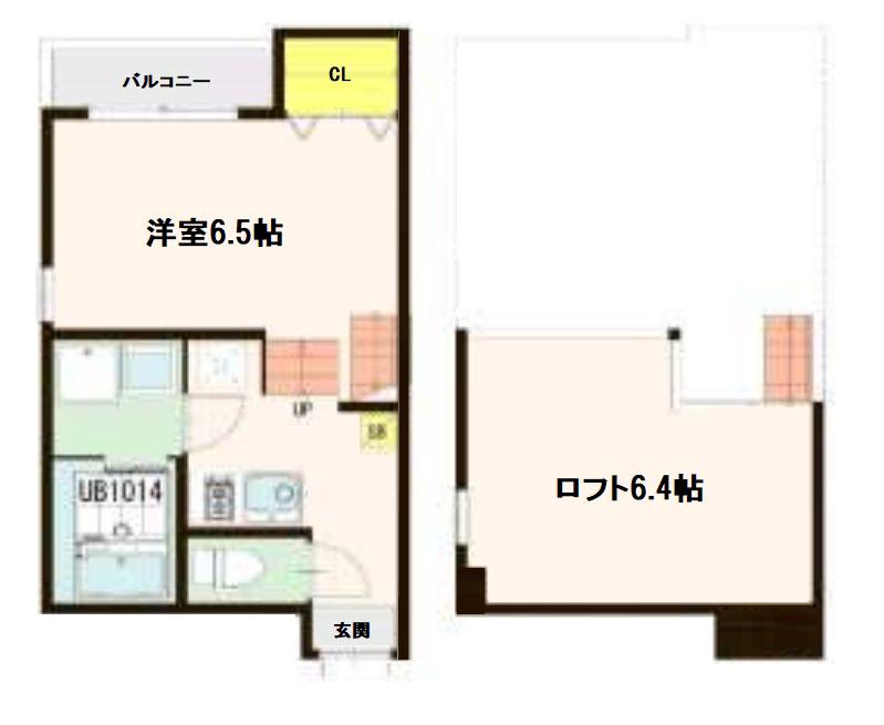 マジェスティ福田町(1K/1階)の間取り写真