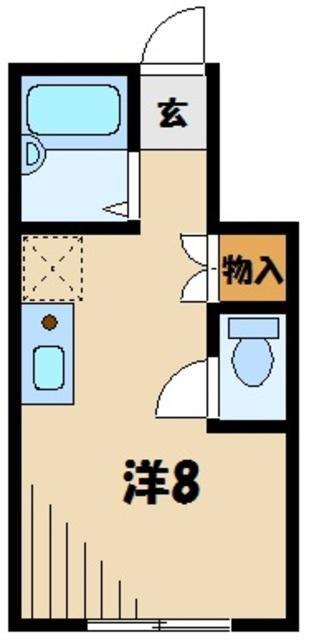 アイコート川越(ワンルーム/1階)の間取り写真