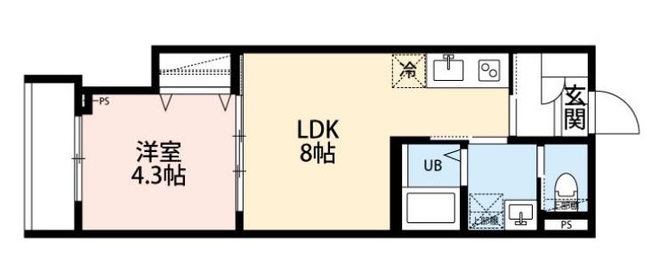 ROBOT HOME 金町(1LDK/2階)の間取り写真