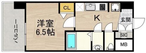 ARTIZA王子公園D.C(1K/9階)の間取り写真