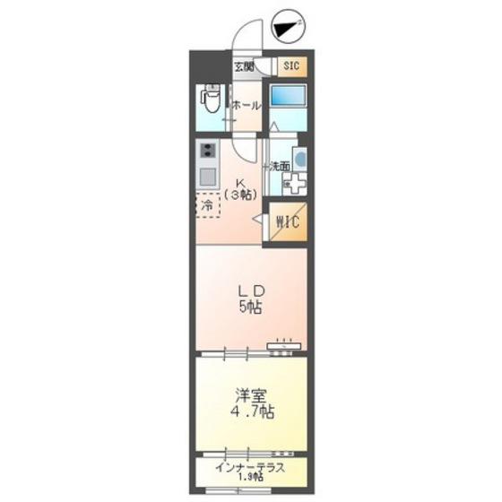 ソラリス(1LDK/2階)の間取り写真