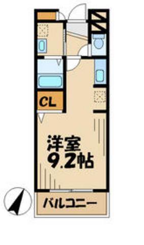 グランツ フリーデ(ワンルーム/1階)の間取り写真