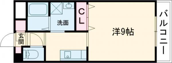 セピアコート(1K/1階)の間取り写真