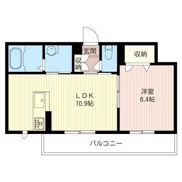 リラフォートA(1LDK/3階)の間取り写真