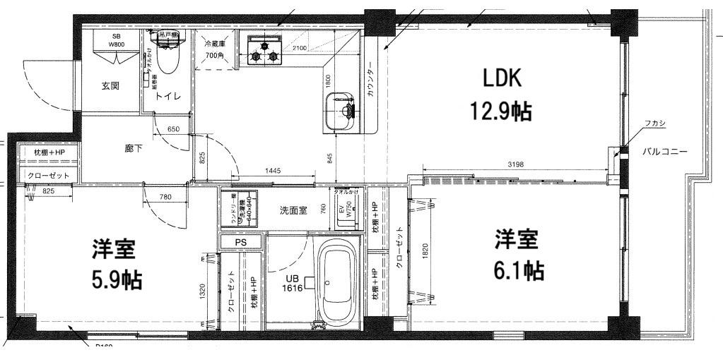 目白テラスドハウス(2LDK/3階)の間取り写真