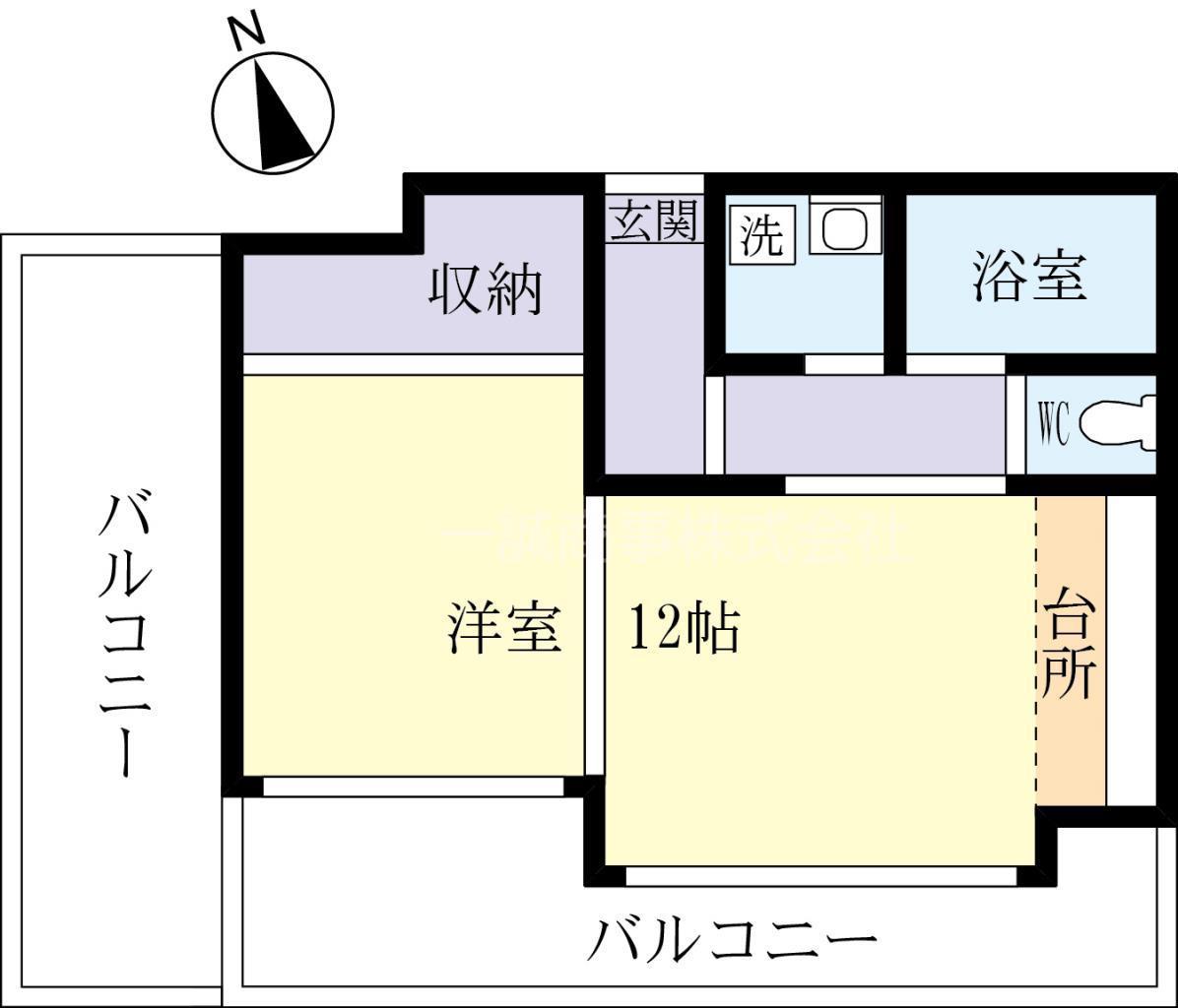 ルネサーティーン(ワンルーム/5階)の間取り写真