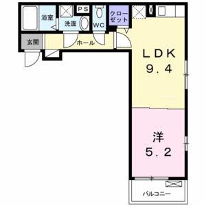 シャンテハウス中根III(1LDK/2階)の間取り写真
