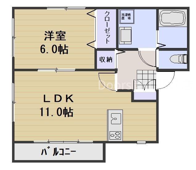 セレーノII(1LDK/1階)の間取り写真
