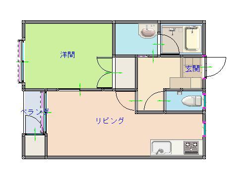 シンフォニー21(1LDK/2階)の間取り写真
