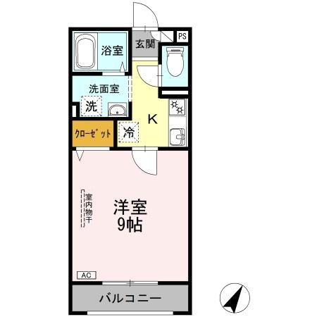 ロイヤルコートM(1K/3階)の間取り写真