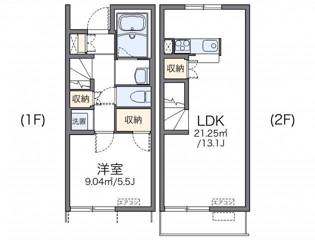 レオネクストニューストリーム(1LDK/1階)の間取り写真