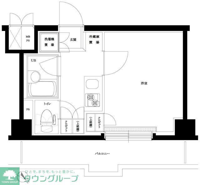 ルーブル下丸子弐番館(1K/4階)の間取り写真