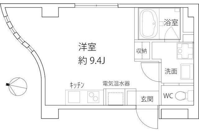 セトル学芸大(ワンルーム/3階)の間取り写真