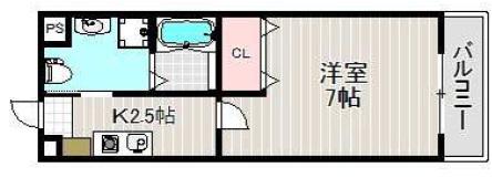 エクセル杭全(1K/5階)の間取り写真
