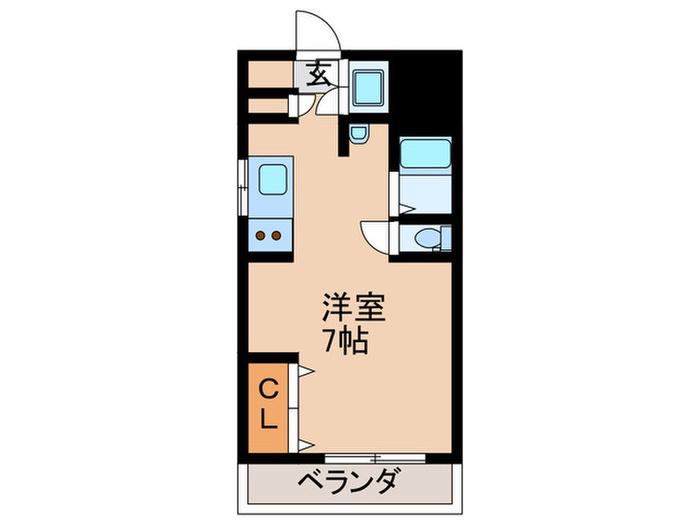 ファミールヒロウミ(ワンルーム/3階)の間取り写真
