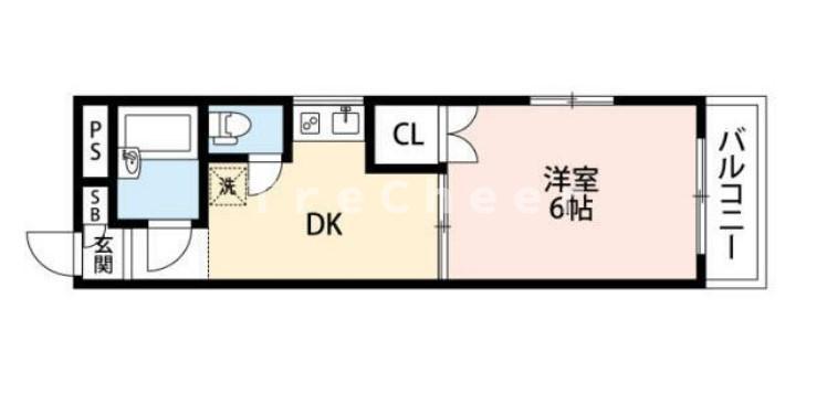 イルフィオーレ板橋(1DK/1階)の間取り写真
