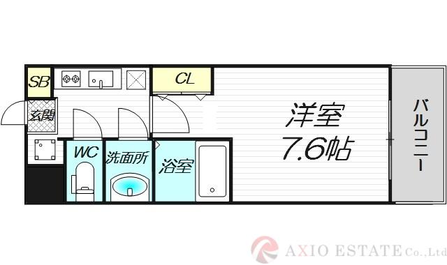 レジディア新大阪(1K/11階)の間取り写真