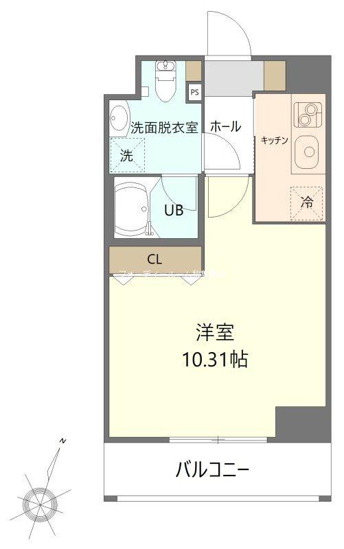 HOPE CITY秋葉原(1K/12階)の間取り写真