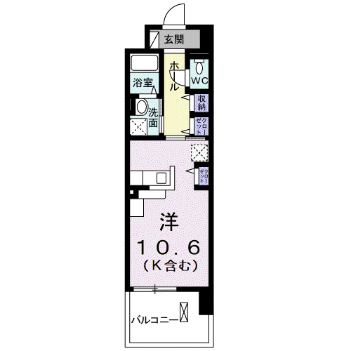 深志M.Oマンション(ワンルーム/1階)の間取り写真