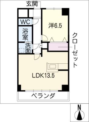 ウィルコートII(1LDK/5階)の間取り写真