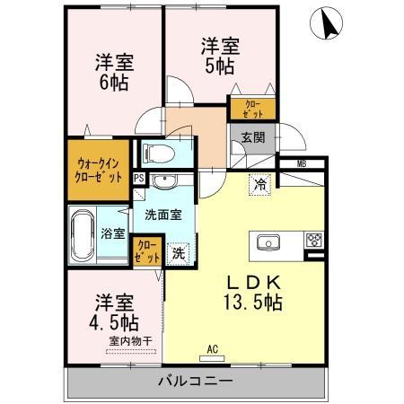 コート ダジュール(3LDK/3階)の間取り写真