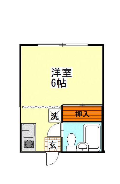 コーポ長島(1K/2階)の間取り写真