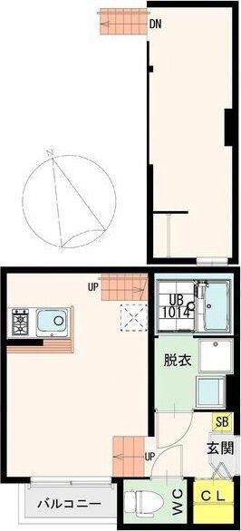 ユナプレイス弓ノ町(ワンルーム/1階)の間取り写真