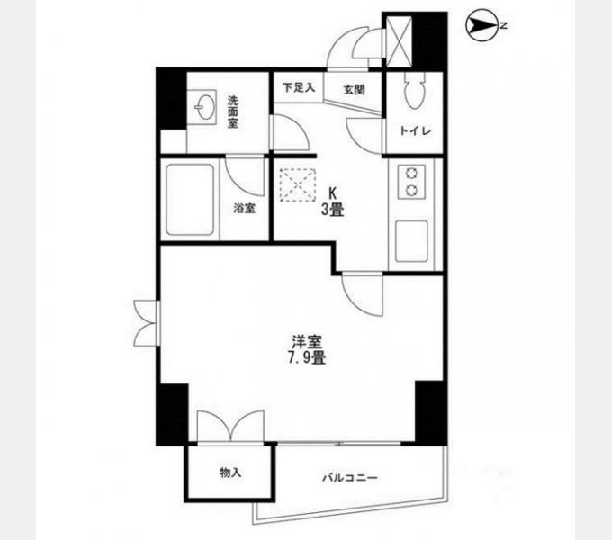 MY HEIGHTS HONGOU(1K/4階)の間取り写真