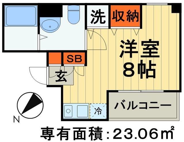 TOFスクエア(ワンルーム/3階)の間取り写真