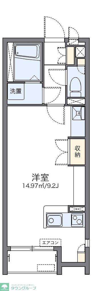 レオネクスト初(ワンルーム/2階)の間取り写真