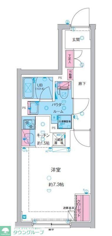 GENOVIA池袋(1K/3階)の間取り写真