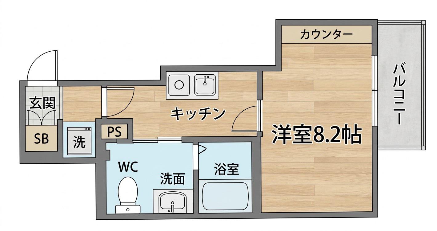 ARTEMISヘーベルメゾン(ワンルーム/2階)の間取り写真