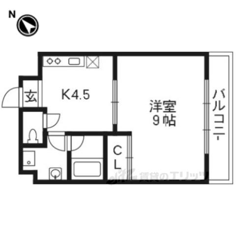 アクアヒルズ(1K/5階)の間取り写真