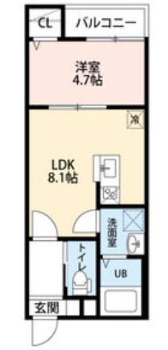 アエスタース(1LDK/3階)の間取り写真