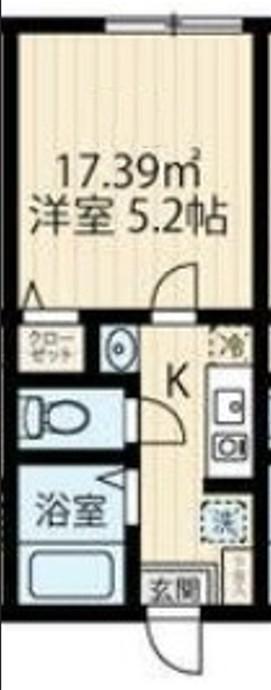 ラフィーネ生田II(1K/1階)の間取り写真
