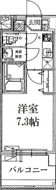 268アベニュー美しが丘(1K/4階)の間取り写真