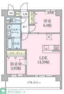 LA CASA DOLCE(1LDK/3階)の間取り写真
