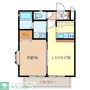 サンライズアゲイン(1LDK/1階)の間取り写真