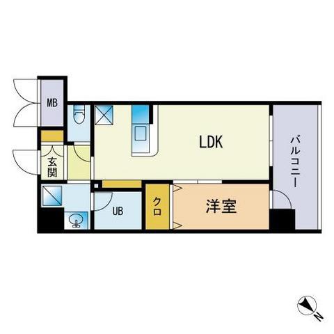 MODERN PALAZZO 博多PROST(1LDK/10階)の間取り写真