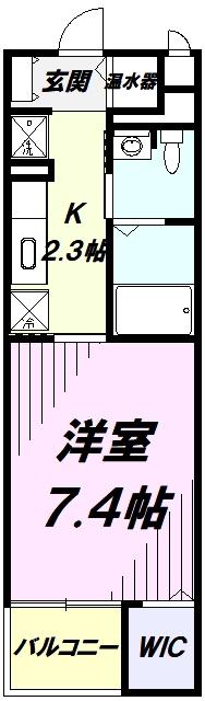 SHINE MIRA(1K/3階)の間取り写真