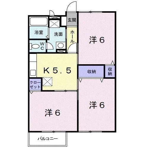 JR和歌山線 布施屋駅 徒歩8分 2階建 築30年(3K/2階)の間取り写真