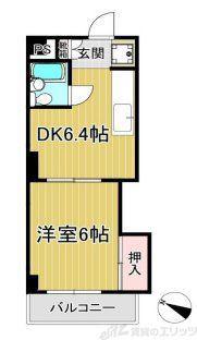 コーポ中瀬(1DK/3階)の間取り写真