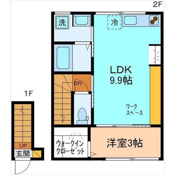 セシボン51(1LDK/2階)の間取り写真