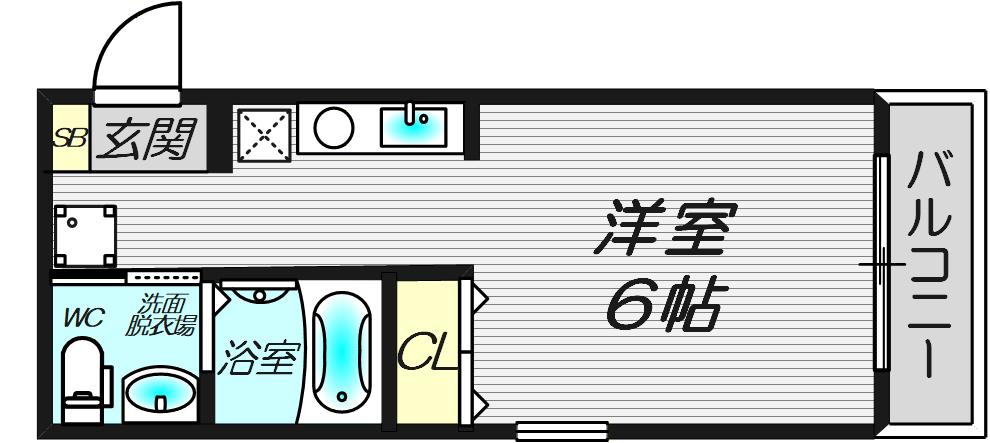 ウィンズコートIII(ワンルーム/2階)の間取り写真
