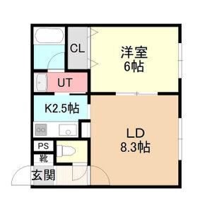 イルミナーレ南郷(1LDK/3階)の間取り写真