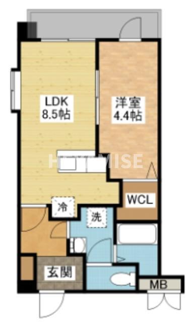 メルヴェーユ・F(1LDK/1階)の間取り写真