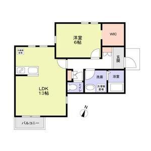 カミーノ鷺沼(1LDK/1階)の間取り写真