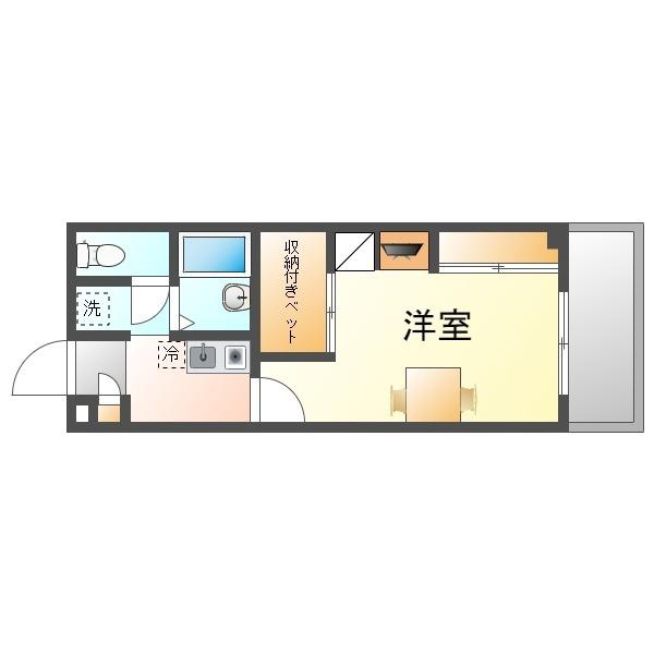 レオパレス古島HIGA(1K/2階)の間取り写真
